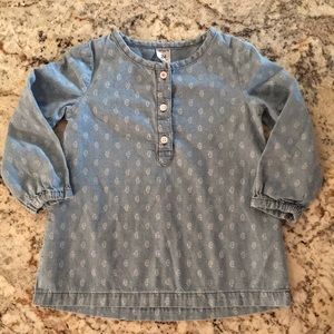 Toddler Girl’s Lightweight Chambray Shirt